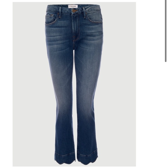 FRAME Le Crop Mini Boot Scallop Jean - Picture 4 of 8